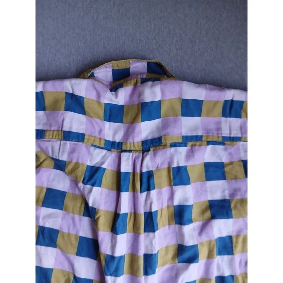 Anthropologie Pajama Set Medium Pants Tiger Checkered Comfort Lounge Sleep - Picture 16 of 16